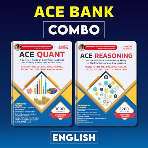 Combo of Ace Quant & Reasoning Book For Bank Exams SBI,RBI, IBPS,RRB,NABARD,LIC,GIC (En…