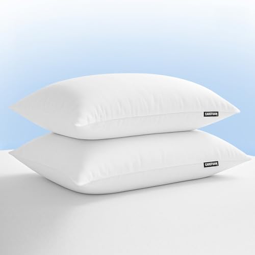 CareFoam Adjustable Microfiber Pillow Set of 2, Soft & Fluffy Sleeping Pillows, Hollow…