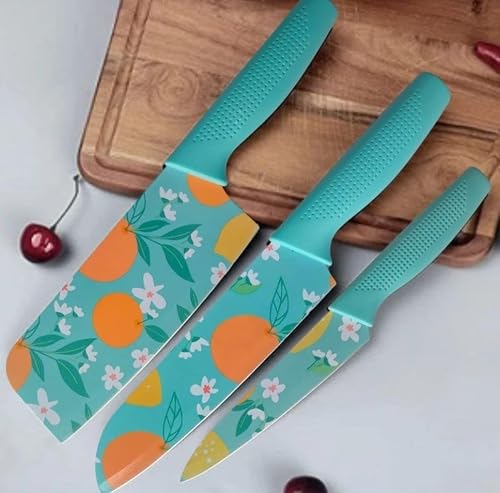 Stainless Steel Professional Kitchen Knife Set, 3-Piece Meat and Chef's Knife with Non-…