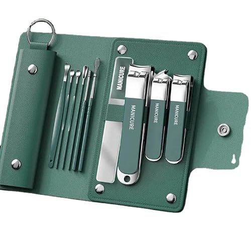 CRENTILA 10-in-1 Manicure Kit – Stainless Steel Nail Clipper Set for Men & Women | Groo…