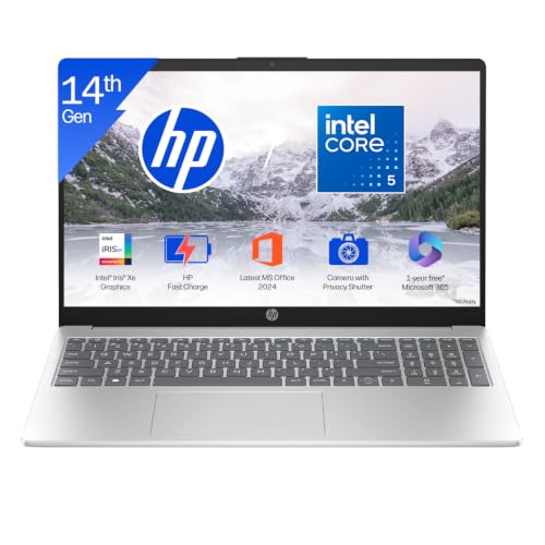 HP 15 (i5 14th Gen), Intel Core 5, 16GB RAM (Upgradeable), 512GB SSD, FHD, Anti-Glare,…