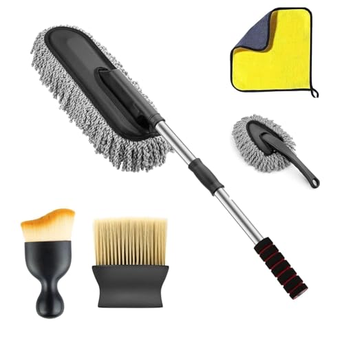 ORJILO 5 PCS Microfiber Car Duster Kit Interior & Exterior Car Cleaning Detailing Tool…