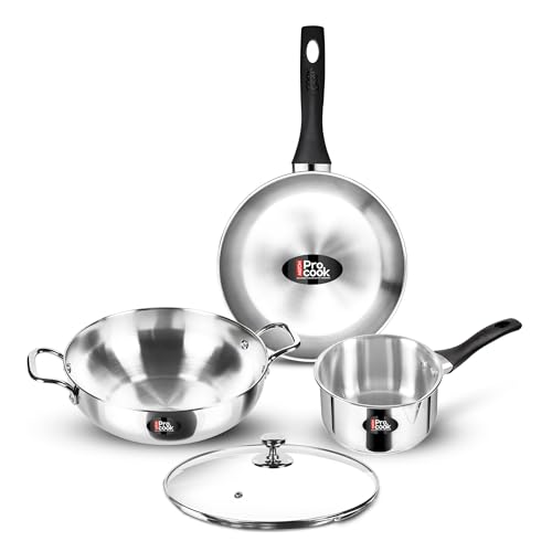 Milton Pro Cook 3-Layer Thick Triply Bottom I Induction Cookware & Gas Stove Friendly S…