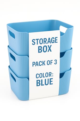 Zuku Storage Box Basket for Storage Plastic Organiser for Storage Bathroom Storage Box…