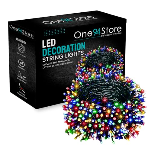One94Store LED Pixel String Light Pack of 1 – 36 Ft Copper Wire Fairy Lights, Bright Mu…