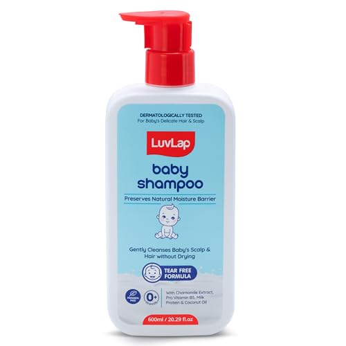 LuvLap Milky Soft Baby Shampoo - 600ml, Tear Free Formula, Ph 5.5,With Milk Protein, Vi…