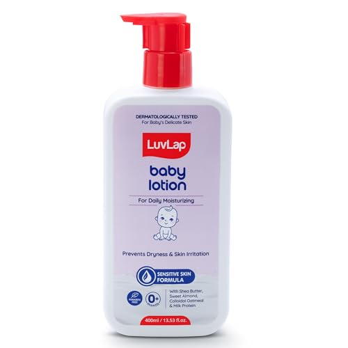 LuvLap Baby Lotion with Milk Protein - 400ml, Gentle Daily Lotion for Face & Body, 24 H…