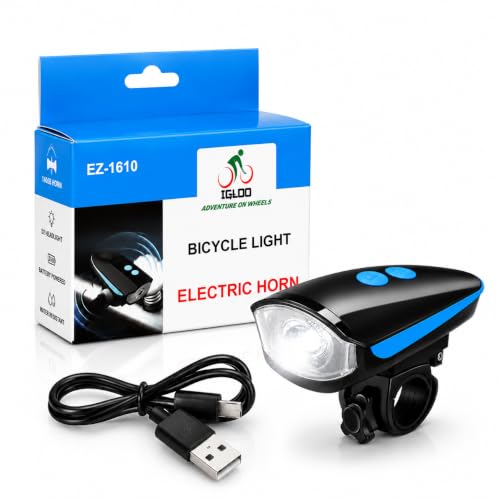 ALYV 2-in-1 Rechargeable - Cycle Light and Horn(140 dB) | Bicycle Lights Rechargeable W…