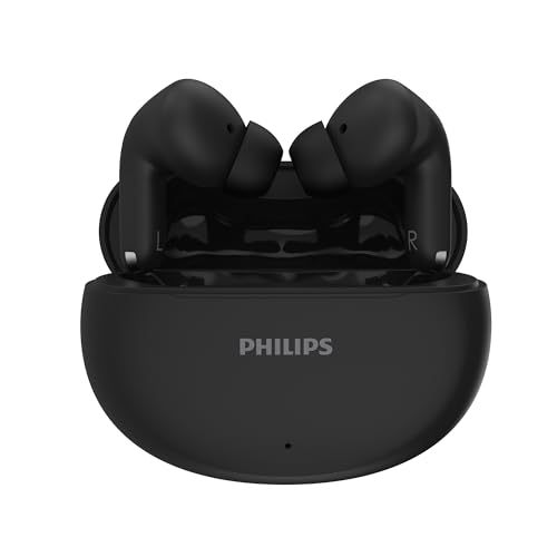PHILIPS TAT1269 True Wireless in-Ear Earbuds with Mic, 13mm Drivers, Bluetooth 5.4, 40H…