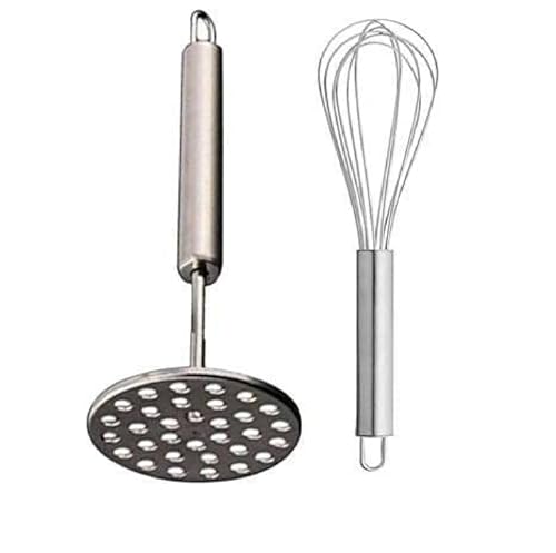 Stainless Steel Potato mashers Whisker, Hand Tool Stainless Steel Mini Kitchen Whisk wi…