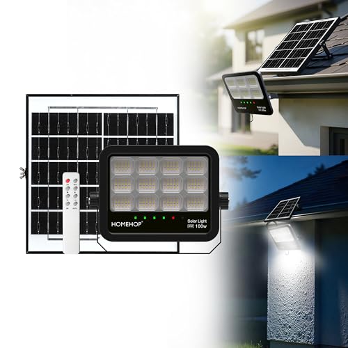 Homehop Solar Light Outdoor Home Garden 100W Waterproof Flood Wall Lamp