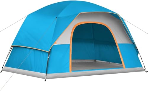 ALI Shipping 3-8 Person Family Camping Tent – All-Season Waterproof Dome Tent with Rain…