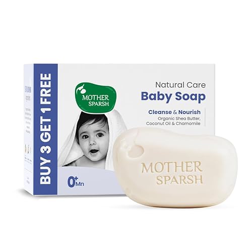 Mother Sparsh Natural Care Baby Soap-75g x 4 | Pack of 4 Soap for Babies with Chamomile…