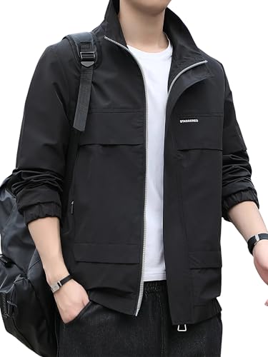 Lymio Jackets || Jacket for men || Lightweight Outwear Jacket (J-10-Black-XL)