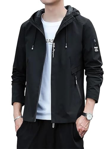 Lymio Jackets || Jacket for men || Lightweight Outwear Jacket (J-7-Black-XL)