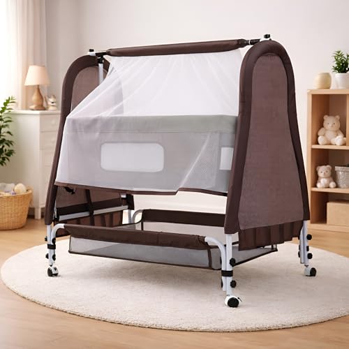 PANDAORIGINALS Jumbo Baby Cradle|Soft Cushion Baby Jhula/Paalna Cute cot with Mosquito…