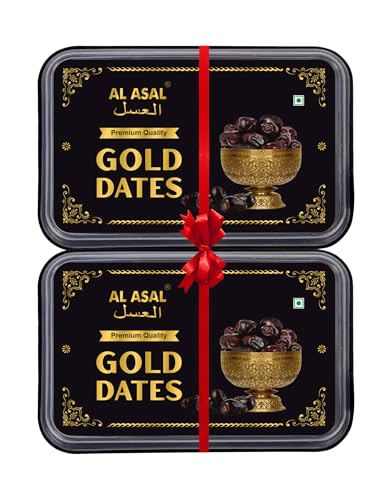 AL ASAL Ki-mia Gold Dates 1kg | Premium Soft Mazafati Dates | IML Container Packed | Al…