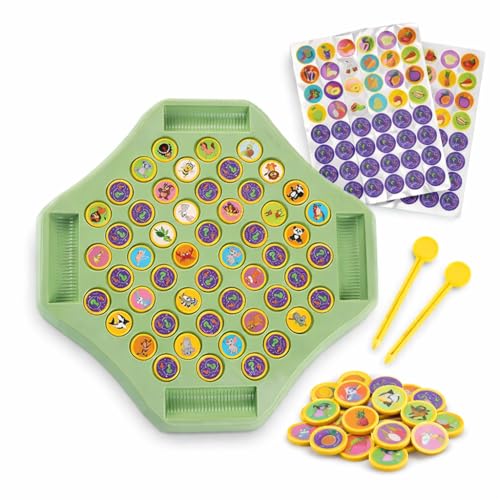 CountryLink Animal Memory Flip Chess Game Montessori Matching Puzzle Board Game for Kid…
