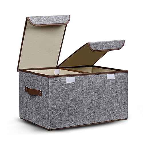 FLYNGO Foldable Cloth Organizer Storage Box for Wardrobe, Closet Basket Bin Organiser f…