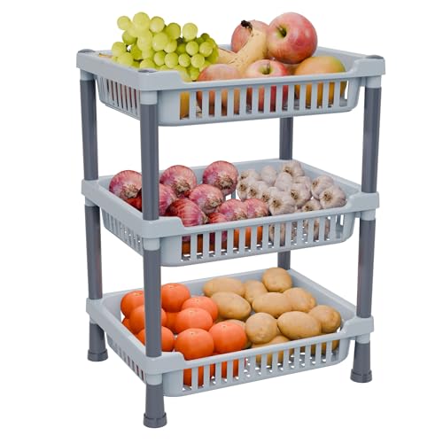 TEX-RO 3-Layer Kitchen Rack Stand | Multipurpose Rack for Storage | Vegetable Stand for…