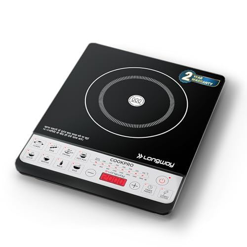 Longway Cookpro IC 2000 Watt Induction Cooktop with Auto Shut-Off & Over-Heat Protectio…