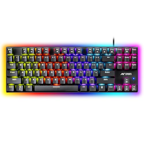 Ant Esports Scorpion MK20 Wired 75% Mechanical Gaming Keyboard, 87 Keys Compact TKL Wir…