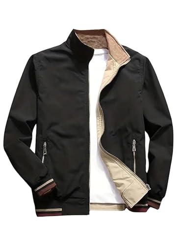 Lymio Jackets || Jacket for men || Lightweight Outwear Jacket (J-05-Black-M)