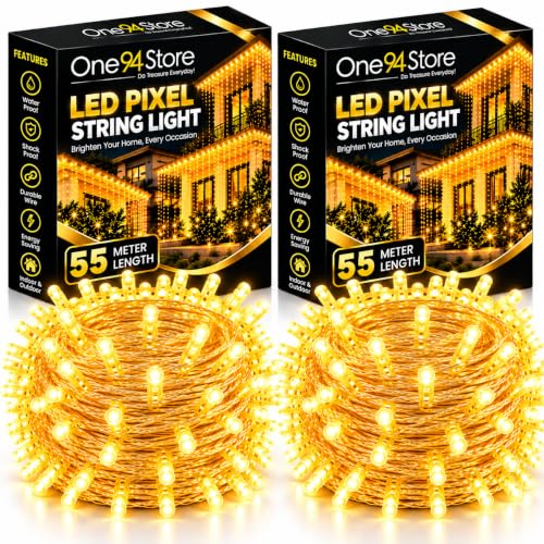 One94Store 45 Meter 144 LED Waterproof Copper Wire String Fairy Rice Lights for Indoor…