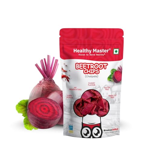 Healthy Master Beetroot Chips 30g | Light & Crispy Chips, high protein | Natural ingred…