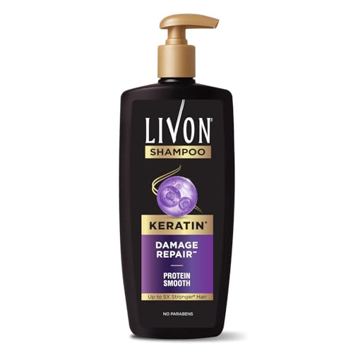 Livon Keratin Shampoo for Women & Men | Repairs Damaged Hair | Smooth & 5x Stronger Hai…