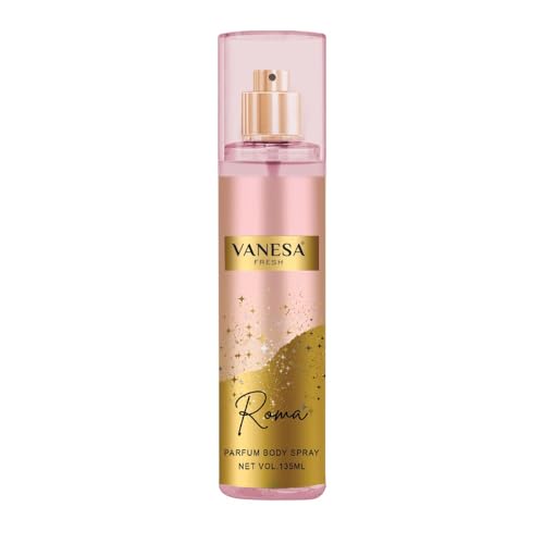 VANESA FRESH Body Mist Spray Long Lasting Perfume for Women - 135ML Pack of 1 (Roma)