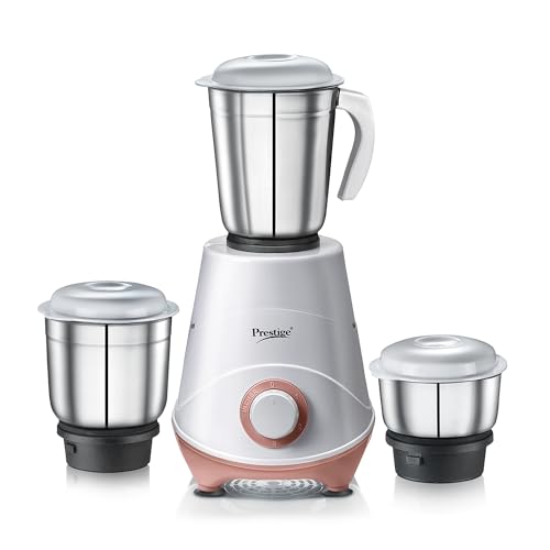 Prestige 500W Nexus Mixer Grinder with 3 Stainless Steel jars|1200ml Wet Jar,800ml dry…