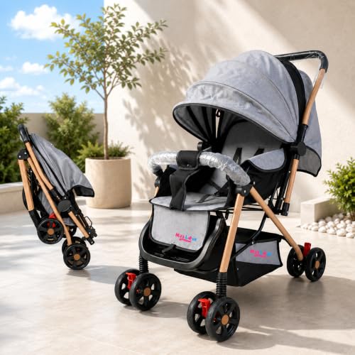 MaaLove Foldable Baby Stroller for 0-3 Years Lightweight Pram with Reversible Handle, 3…