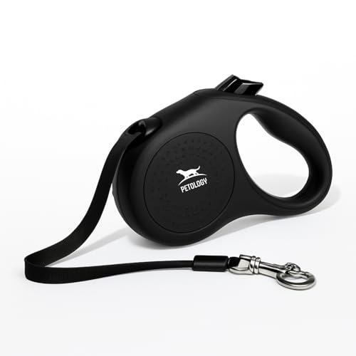 Petology Retractable Dog Leash | 5 Meter (16ft) Nylon Tape | for Dogs Upto 50kgs | Heav…