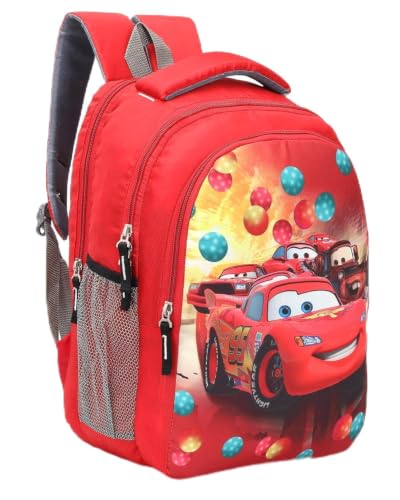 CARRYUP School Bag 30L McQueen School Backpack Plush Backpack, Cartoon Print, Preschool…