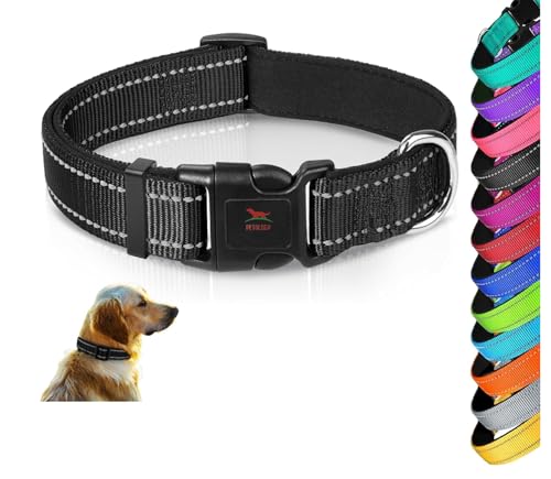 Petology Reflective Adjustable Dog Collar for Small Dogs (20-30 cms) | Soft Neoprene Pa…