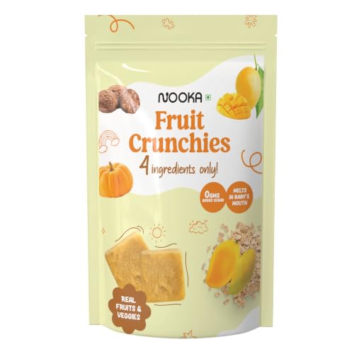 Nooka Fruit Crunchies for Babies – Healthy Snack with Real Fruits & Veggies | 4 Ingredi…