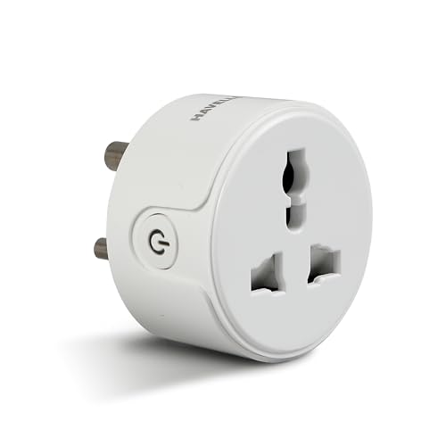 Havells 10 A Wi-Fi Smart Plug (White) with Voice Control & Energy Monitoring — Compatib…