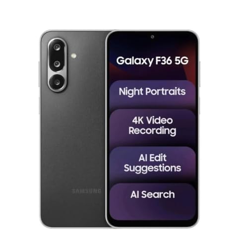 Samsung Galaxy F36 5G (Black, 8GB RAM, 128GB Storage) | 50MP OIS Triple Rear Camera wit…