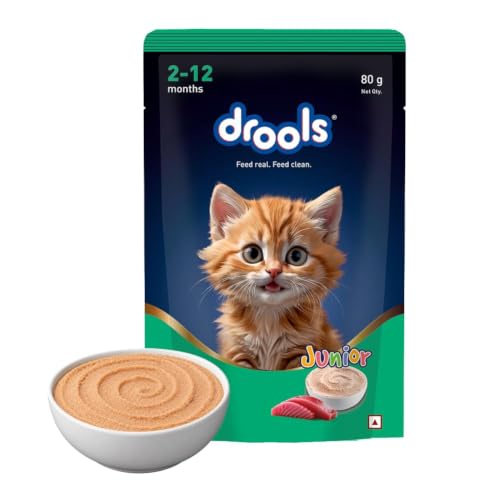Drools Kitten Wet Mousse 80g | Tuna | High Protein | Promotes Hydration & Easy Digestio…