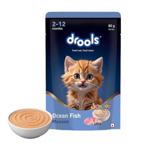 Drools Kitten Wet Mousse 80g | Ocean Fish | High Protein | Promotes Hydration & Easy Di…
