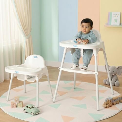 Amazon Brand - Supples 3-in-1 High Chair for Babies & Kids | Supports Up to 15 Kg | Det…