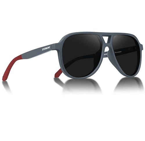 EFERMONE® Corrective Edition Pilot Sunglasses For Men Stylish with Polarized Lens and C…