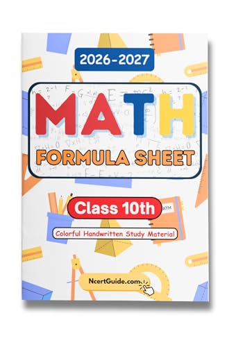 Class 10 Maths Formula Guide 2026–27 | Handwritten Colorful Notes Book | CBSE NCERT Qui…
