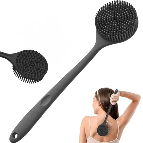 ANTIL'S Soft Silicone Back Scrubber with Long Handle for Shower & Bath | Flexible Exfol…