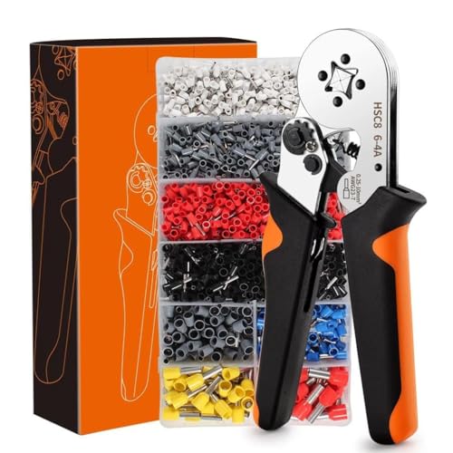 NYTK RETAIL Ferrule Crimping Tool Kit with 1200PCS Wire End Ferrules & Crimper Plier, W…
