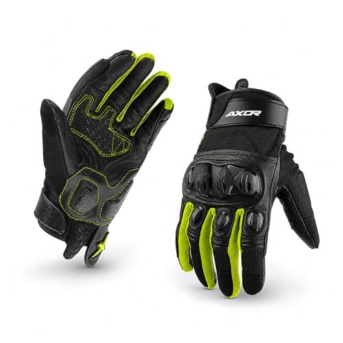 Axor Viper-X Riding Gloves for Men & Women, Full Finger Motorcycle Gloves with Protecti…