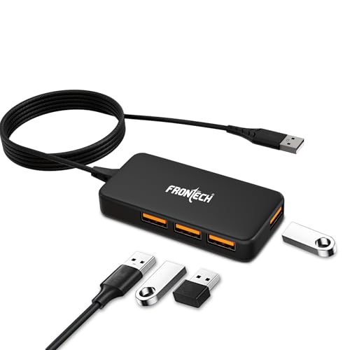 Frontech USB Hub with 4 Port, Switches & LED Indicators, Extra Power Support, 480 Mbps…