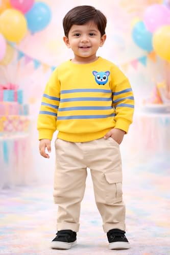 DINGDONG Sweatshirt and Pant Set | Kids Cotton Printed Casual Dress | Full Sleeves Swea…