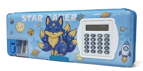 YBN Multipurpose Magnetic Pencil Box with Calculator & Dual Sharpener for Girls & Boys…